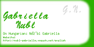 gabriella nubl business card